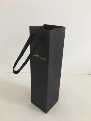 China Custom wholesale printing personalized wine glass gift paper bags with handles for sale