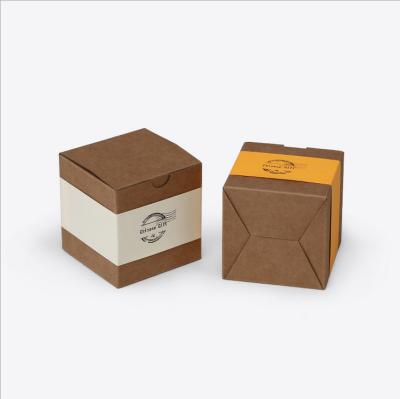 China Wholesale promotional cheap plain kraft paper flat packed packaging box for cosmetics for sale