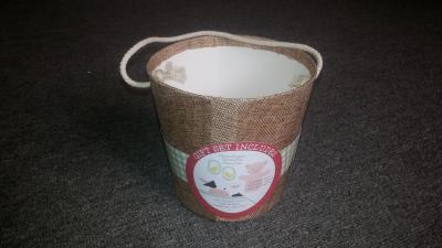 China Custom made decorative bucket shaped paper box,storage bucket for gifts with handle rope handle for sale