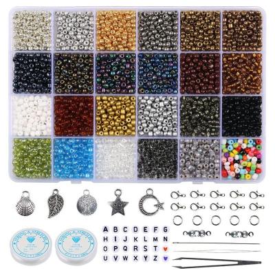 China Casual/Sporty K006 Factory Wholesale 4mm Colorful Cream Glass Seed Beads Sets for DIY Bracelet Jewelry Making Accessories Seed Beads Kit for sale