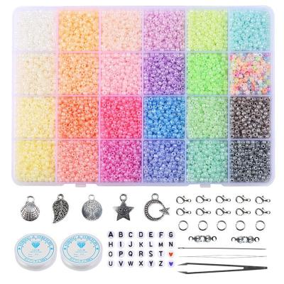 China K005 Factory Wholesale 3mm Casual/Sporty Colorful Glass Seed Beads Sets For DIY Bracelet Jewelry Making Accessories Seed Beads Kit for sale