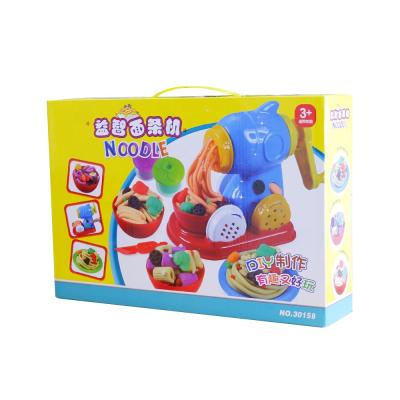 China Diy Clay Kitchen Toy Set Noodles Soft Pasta Making Machine Modeling Clay Tools Set Educational Kids Toys Playdough for sale