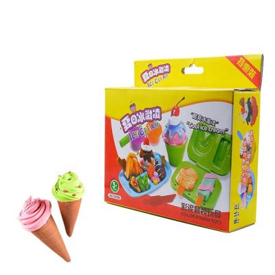 China Diy Clay Baby Girl Toy Ice Cream Soft Dough Making Set Pretend Game Toys Clay Games Juguetes Para los ninos for sale