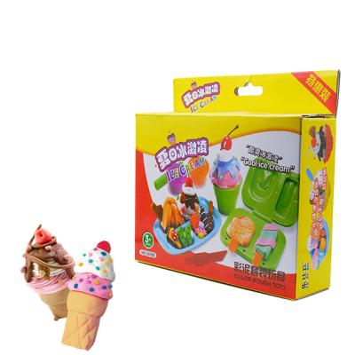 China Diy Clay Talented Kitchen Ice Cream Soft Play Dough Making Set Toy Home Smile Toys Kitchen For Kids Play Set for sale