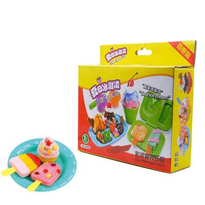 China Diy Clay Toys Food Birthday Cake Soft Clay Maker Smile Kids Toy Set Play Dough Cooking Set For Girls for sale