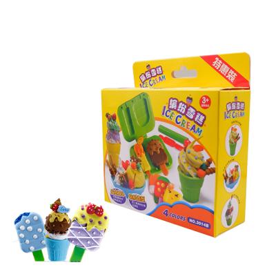 China Diy Clay Funny Soft Toys Ice Cream Making New Educational Clay Sludge Charm Kitchen Playdough Toy Set for sale