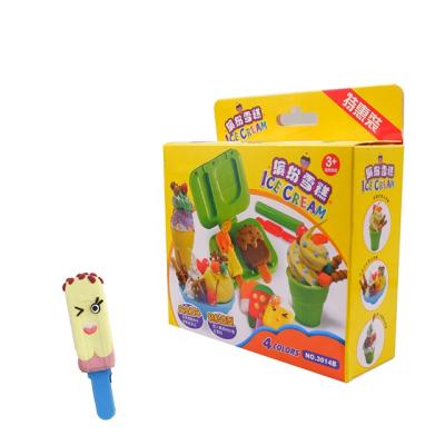 China Diy Soft Clay Girls Toys DIY Ice Cream Making Educational Toys Doll Clay Kitchen Playdough Set Plasticine Dolls for sale