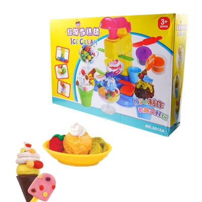 China Diy Clay Play Dough Icecream Maker Soft Toys For Girls Modeling Clay Professional Dough Play Tool for sale