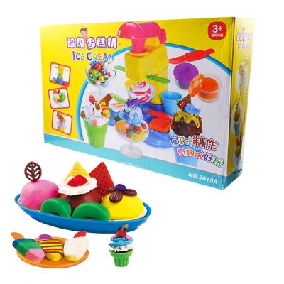 China Diy Clay Kids Toys Mud Clay Soft Ice Cream Making Machine Clay Modeling Playdough Set Kitchen Mud Putty for sale