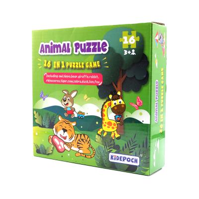 China Cartoon Toy Educational Kids Toys 3d Jigsaw Puzzle Animal Games Puzzle for sale