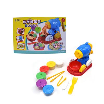 China Diy Clay Kitchen Toys Soft Noodles Making Machine Playdough Set Modeling Clay Tools Educational Toys For Kid for sale