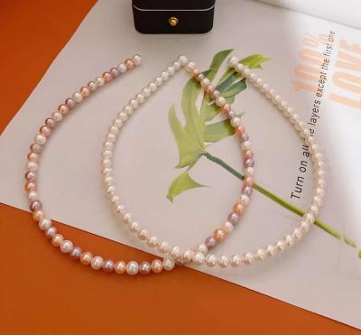 China Beautiful New High Quality 6-7MM Super Natural Freshwater Pearl Pearl Headband/White Mixed Color Optional Famous Headband for sale