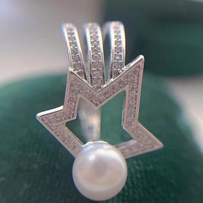 China Asymmetrical Natural Freshwater Pearl Ring Ladies Charm Ring of the FASHIONABLE Classic Star Multi Ring 7-8mm for sale