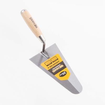 China Sharp Competitive Price Durable Wooden Handle Mason Tool Bricklaying Concrete Trowel for sale