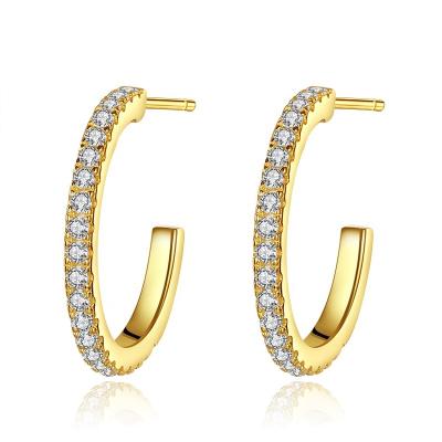 China YINSAKI FASHIONABLE 18K C Real Gold Plated Shape Circle Earring 9K 10K 14K 22K Gold Hoop Earring for sale