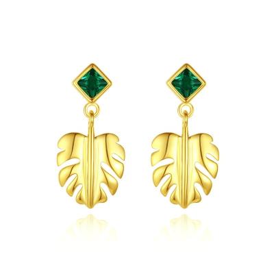 China YINSAKI 925 Turkish Retro Jewelry Set Original Silver Leaf FASHIONABLE Stud Earring 925 Gold Plated Hot Summer Collection Jewelry for sale