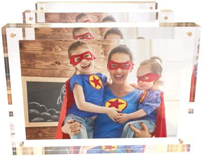 China Wholesale transparent frameless acrylic picture frame home decoration picture frame acrylic glass photo frame for sale