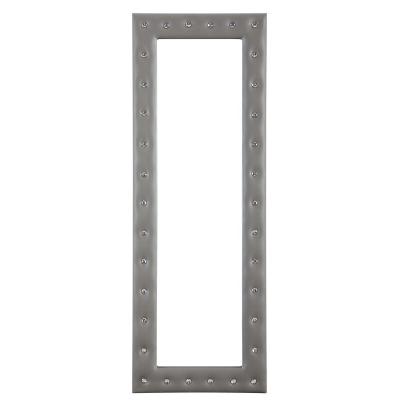 China Minimalist luxury PU frame antique mirror with PU frame furniture for home decorative leather mirrors wall oversized mirror espejos for sale