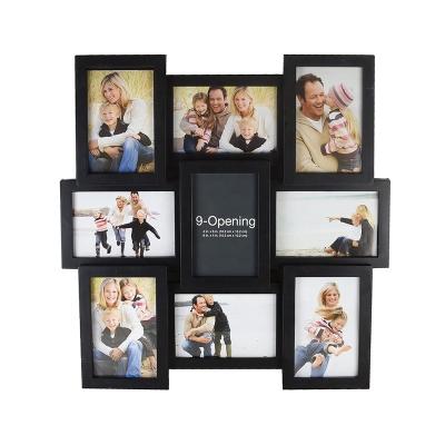 China Customizable Mordern Letter 8-Opening Panel Photo Collage Photo Frame Set Hanging PS Picture Frame For Wall Marcos de fotos for sale