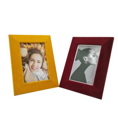 China Custom Made Environmental Friendly Vintage 10x15 Picture Frame With Velvet Cover Retro Picture Frame With Velvet Frame Decor for sale