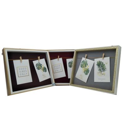 China Europe Family Love Wooden Display Message Board With Small Clip Photo Frame With 2 Clips for sale