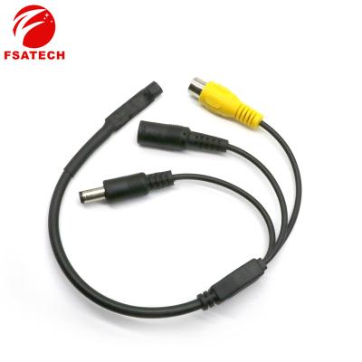 China Multimedia CCTV Accessories Security Surveillance DC RCA MALE Video-Audio Extension 3 IN 1Cable for sale