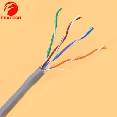 China Computer Room Wiring Home Wiring Office Wiring Fsatech 305M Bare Solid Copper Conductor Wiring Ethernet Indoor Utp RJ45 Cat5e Cat 5e UTP Cable for sale