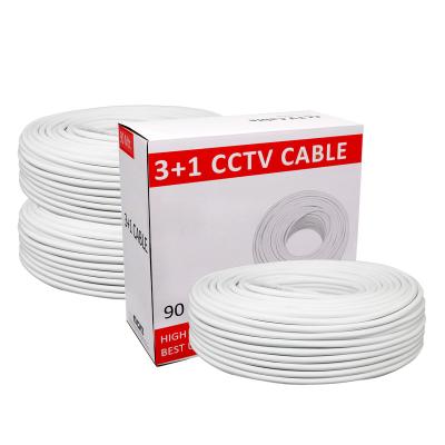 China High Quality 5MP 3+1 Camera 5MP 3+1 CCTV CCTV CCA Shield 100m Roll LSZH Jacket CCTV Compound CCTV Power RG6 Coaxial Cable for sale