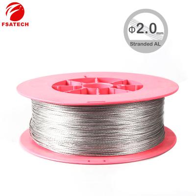 China Fsatech Industrial Plant 2.0MM Safety Fence Aluminum Alloy Wire Fence Direct Stranded Electronic Wire Fencing Wire For Farmland Garden for sale