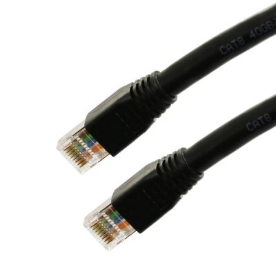 China Signal Transmission NETWORK CABLE BLACK CAT8 SFTP CONNECT ROPE PVC JACKET for sale