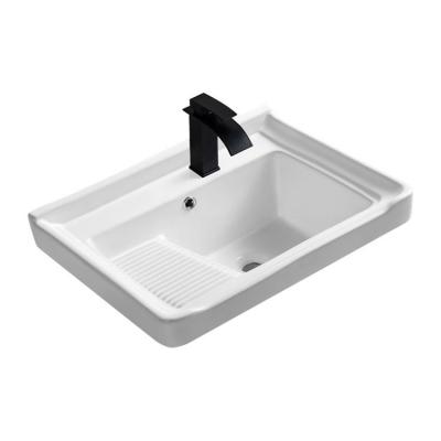 China Modern Rectangular Wash Art Basin Frp Counter Basin Bathroom Face Shape Lavabo Basin for sale