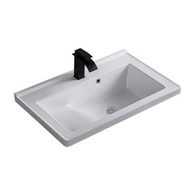 China Modern Wholesale Wash Panel Sinks White Ceramic Basin Basin Laundry Tub Washing Machine Sink Laundry Basin for sale