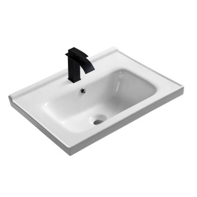 China Modern Bathroom Art Basin Outdoor Ceramic Rectangular Container Sink WC Wash Basin for sale