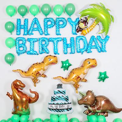 China Latex Foil Happy Birthday Dinosaur Balloon Kit For Party Decoration Baby Shower Kids Toy Birthday Party Supplies Hot Sale for sale