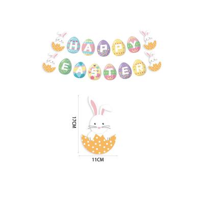 China 2022 New Paper Latex Easter Egg Bunny Latex Balloon Cake Topper Set Decorative Easter Party Supplies for sale