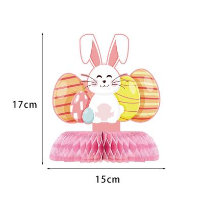 China 2022 New Paper Fan Honeycomb Paper Ball Easter Ornaments Atmosphere Layout Easter Decoration Office Decorative Home for sale