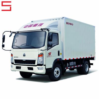 China cheap price howo 4x2 5ton 6 ton 7ton light cargo van truck 5995*2210*2565/3050 for sale