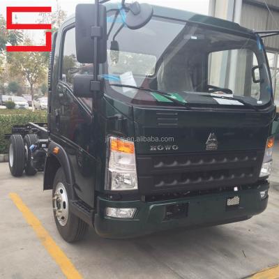 China low price 4x2 6wheels cargo van truck chassis elf truck 400L for sale