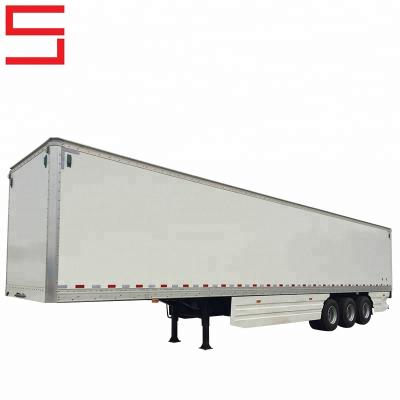 China Cheap Semi Truck Trailer Price 3 Axle 40t 50ton 60ton Cargo Van Box Trailer for sale