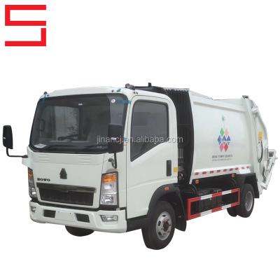 China HOWO 160hp 7 Ton Compacted Garbage Truck Garbage 4.257L Compactor Truck for sale