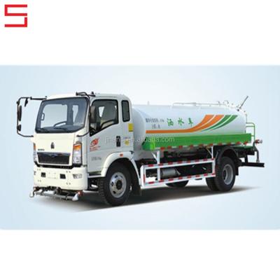 China Q345 Carbon Steel Sinotruk Howo 4X2 Low Power 6000 Liter Water Tank Truck for sale