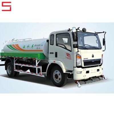 China Q345 Carbon Steel Sinotruk Howo 4X2 10cbm Light Duty Water Tank Truck for sale