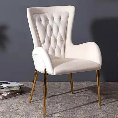 China Wholesale Modern Home Furniture Modern Velvet Dining Chair Dining Table 6 Gold Dining Chairs for sale