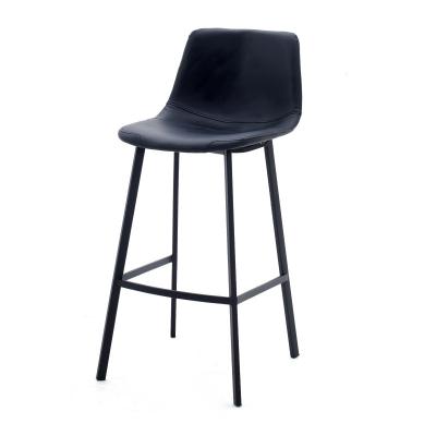 China 2021 modern hot sale modern PU vintage leather barstool high quality home furniture chairs high metal bar stool chair for sale