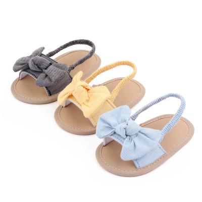 China Bowknot Beach Baby Cute Fresh Casual Shoes New Flat Sandals For Girls for sale