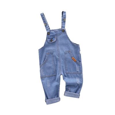 China Overalls Sleeveless Baby Clothes Boy Girl Overalls Infant Playsuit Jeans Summer Pants for sale