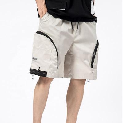 China Anti-Wrinkle Multi Pocket Cargo Pants Men's Reflective Zipper Big Pocket Casual Shorts for sale