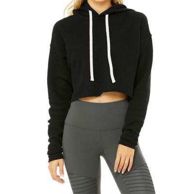 China 2020 Wholesale Hot Hoodies Lady Women Anti-Shrink High Quality Custom Long Sleeve Pullover Crop Hoodies for sale