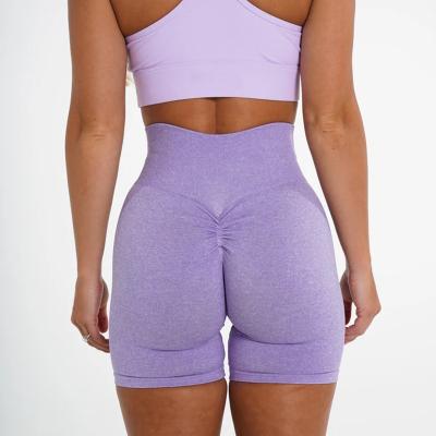 China Candy Color Breathable Fitness Sports Shorts Women High Waist Yoga Pants Seamless Fitness for sale