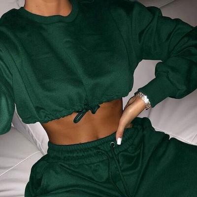 China Runningline 2020 New Crop Breathable Top Casual Women Sport Fitness Gym Customized 2 Piece Set Tracksuit for sale